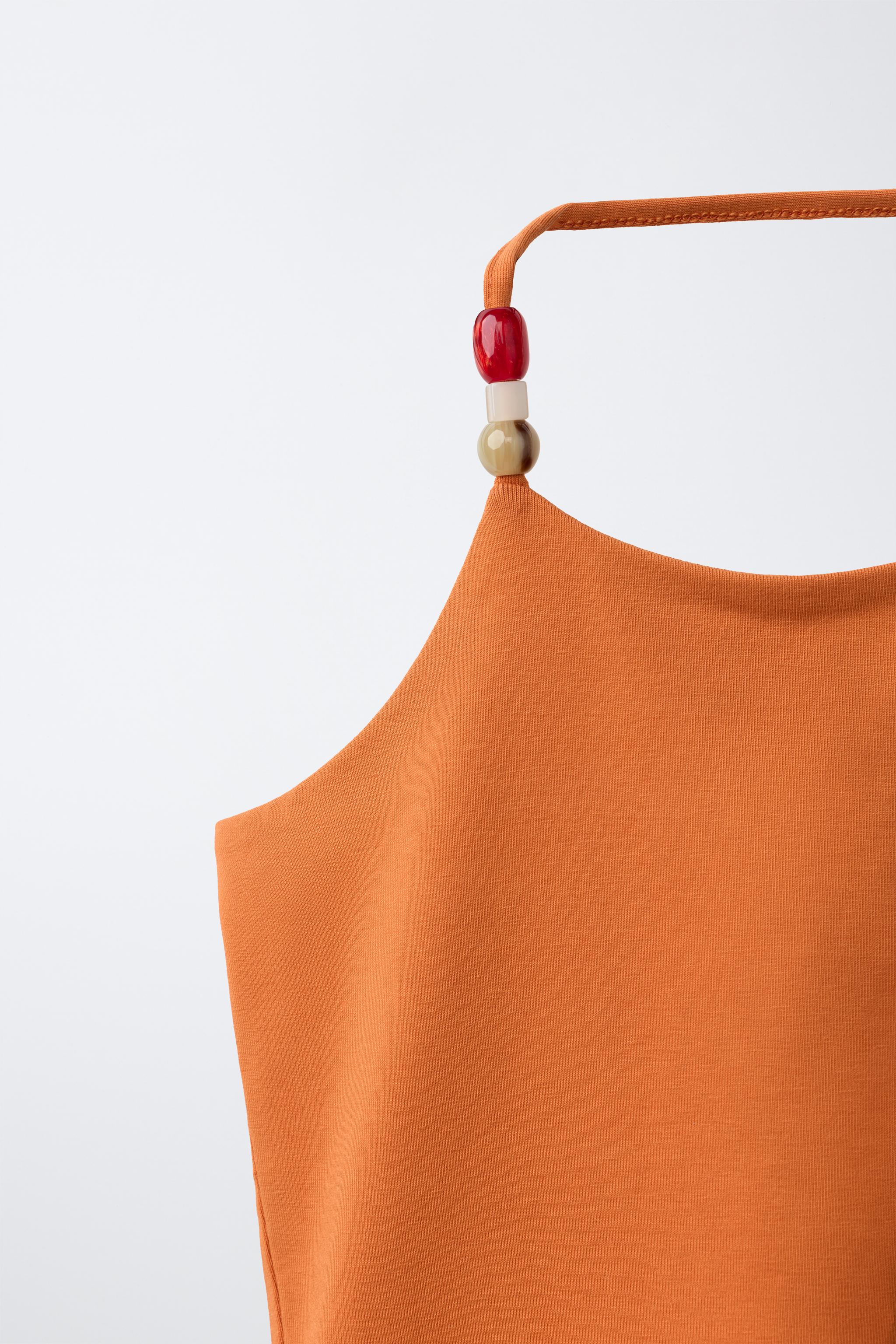 BEADED HALTER TOP